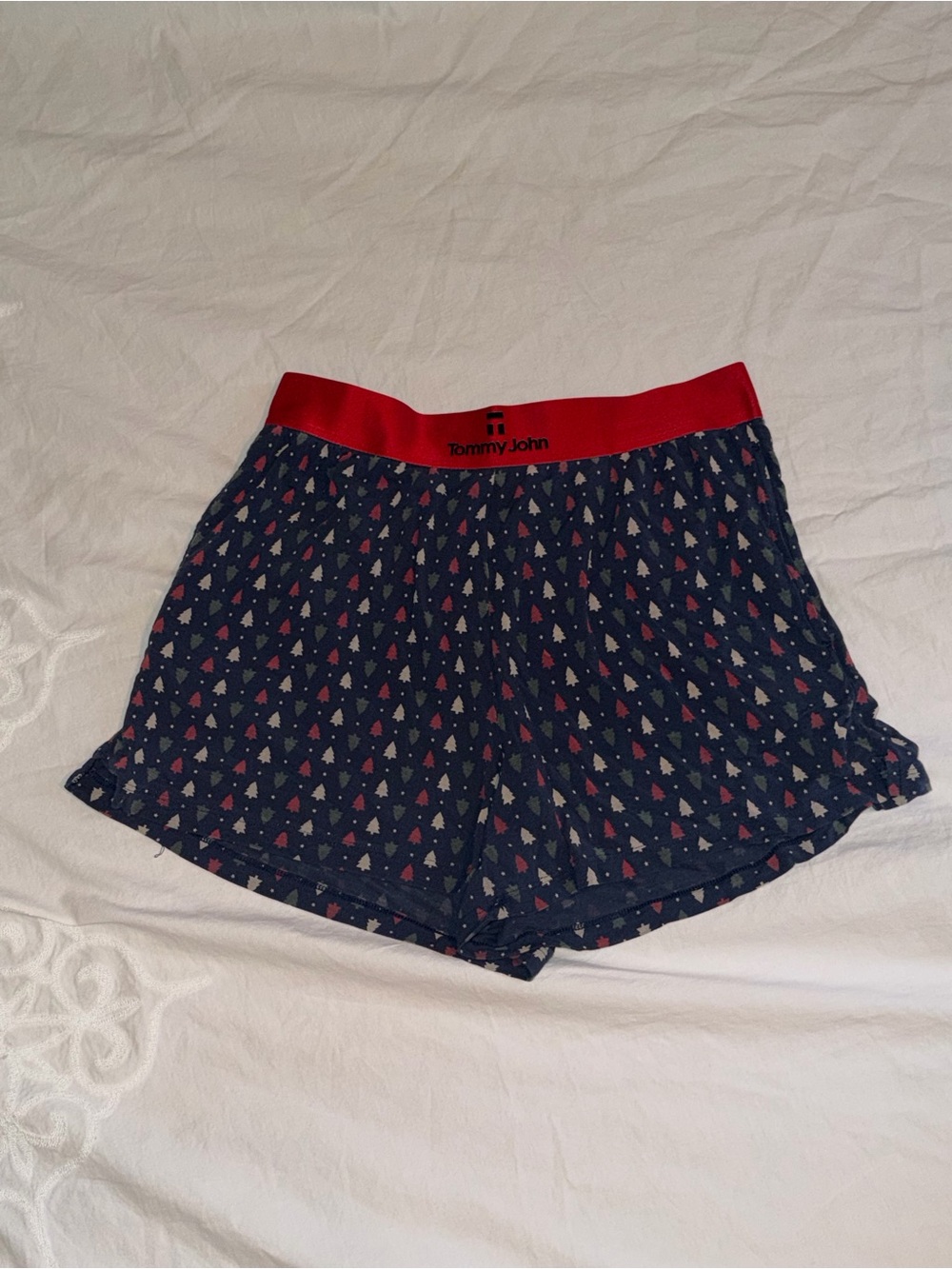 Tommy John Navy Holiday Print Pajama Shorts